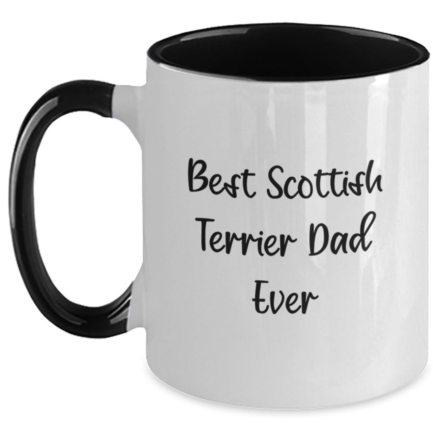Funny Scottish Terrier Dog Lover's Two Tone Coffee Mug Gifts from Dad for Birthday - Main