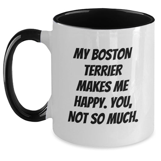 Funny Boston Terrier Dog Gifts from Friends for Boston Terrier Dog Lovers - Two Tone Coffee Mug - Main