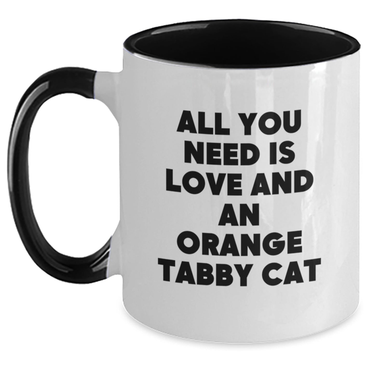 Orange Tabby Cat Gifts for Men, Funny Two Tone Coffee Mug, Christmas Unique Presents from Friends and Family - Main