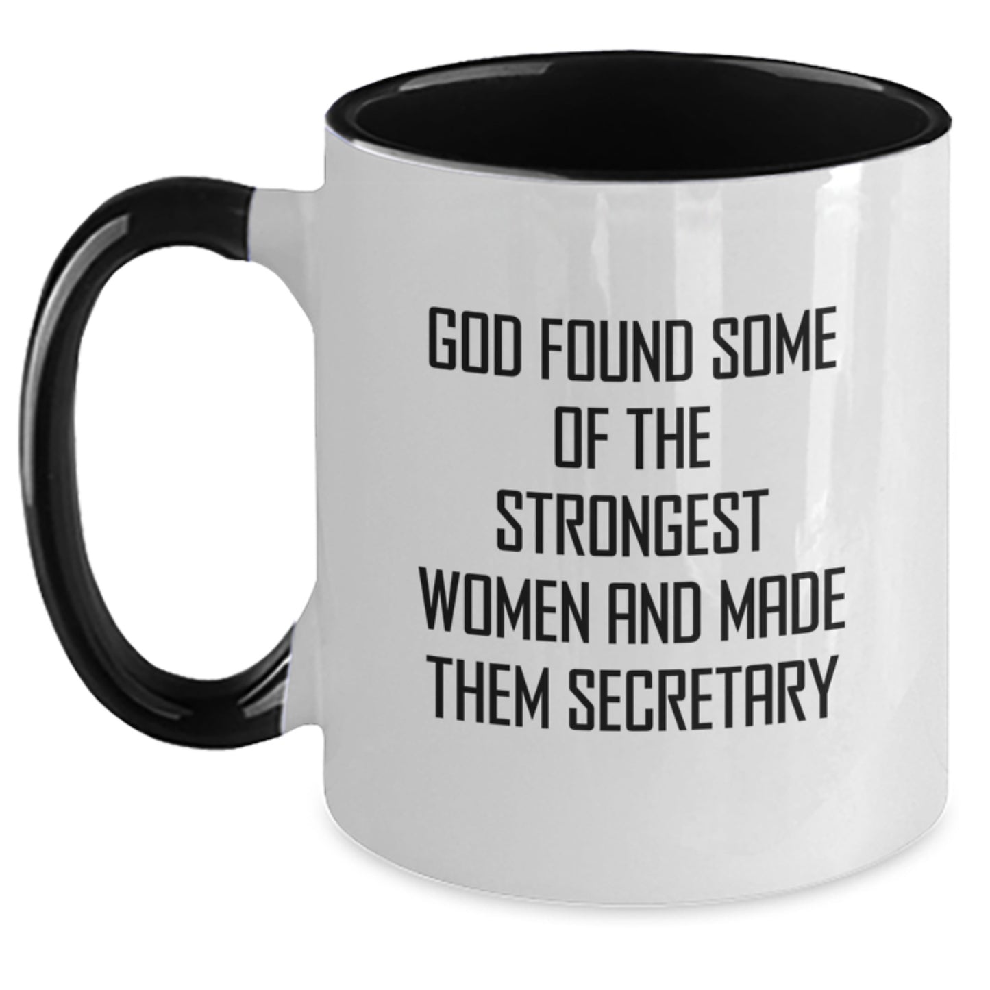 Funny Secretary Gifts from Men, Women, Friends, or Coworkers for Secretary or Women - Two Tone Coffee Mug with Inspirational Quote - Main