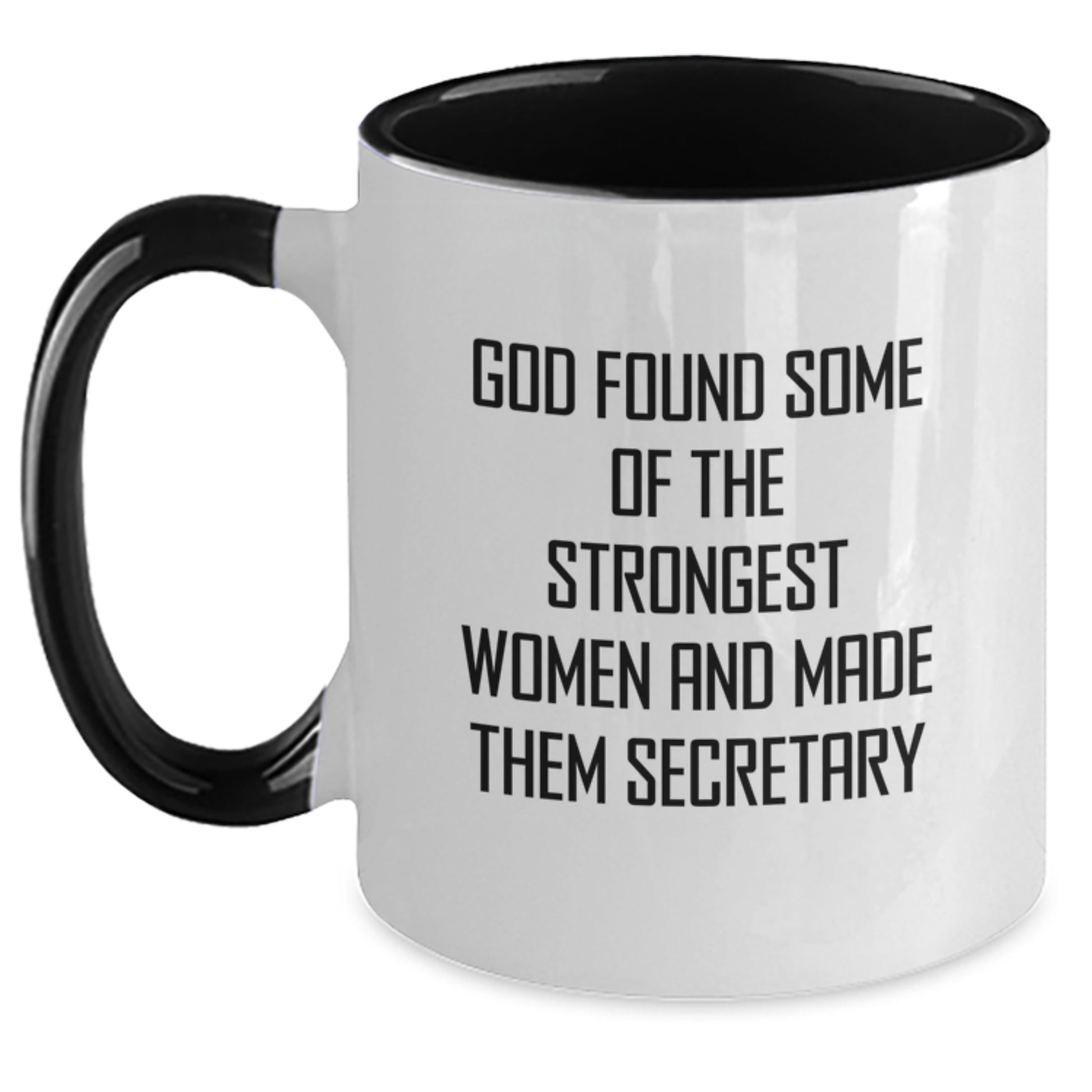 Funny Secretary Gifts from Men, Women, Friends, or Coworkers for Secretary or Women - Two Tone Coffee Mug with Inspirational Quote - Main