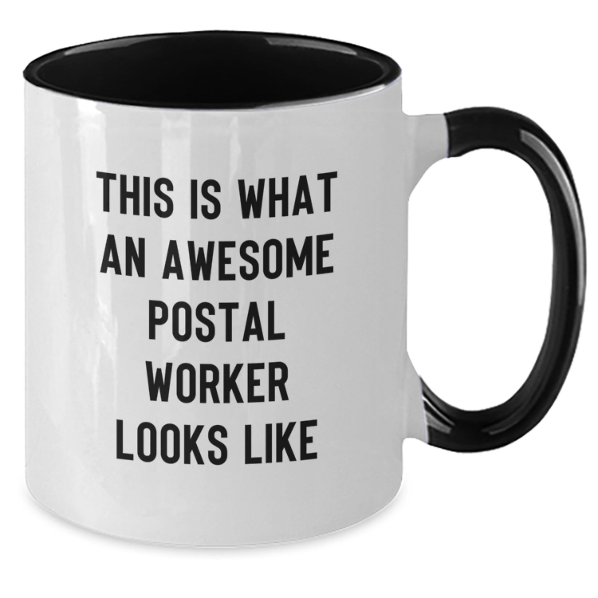Funny Postal Worker Gifts - This Is What Awesome Looks Like, Two Tone Coffee Mug for Birthday, Gifts from Friends, Coworkers, Family - Additional