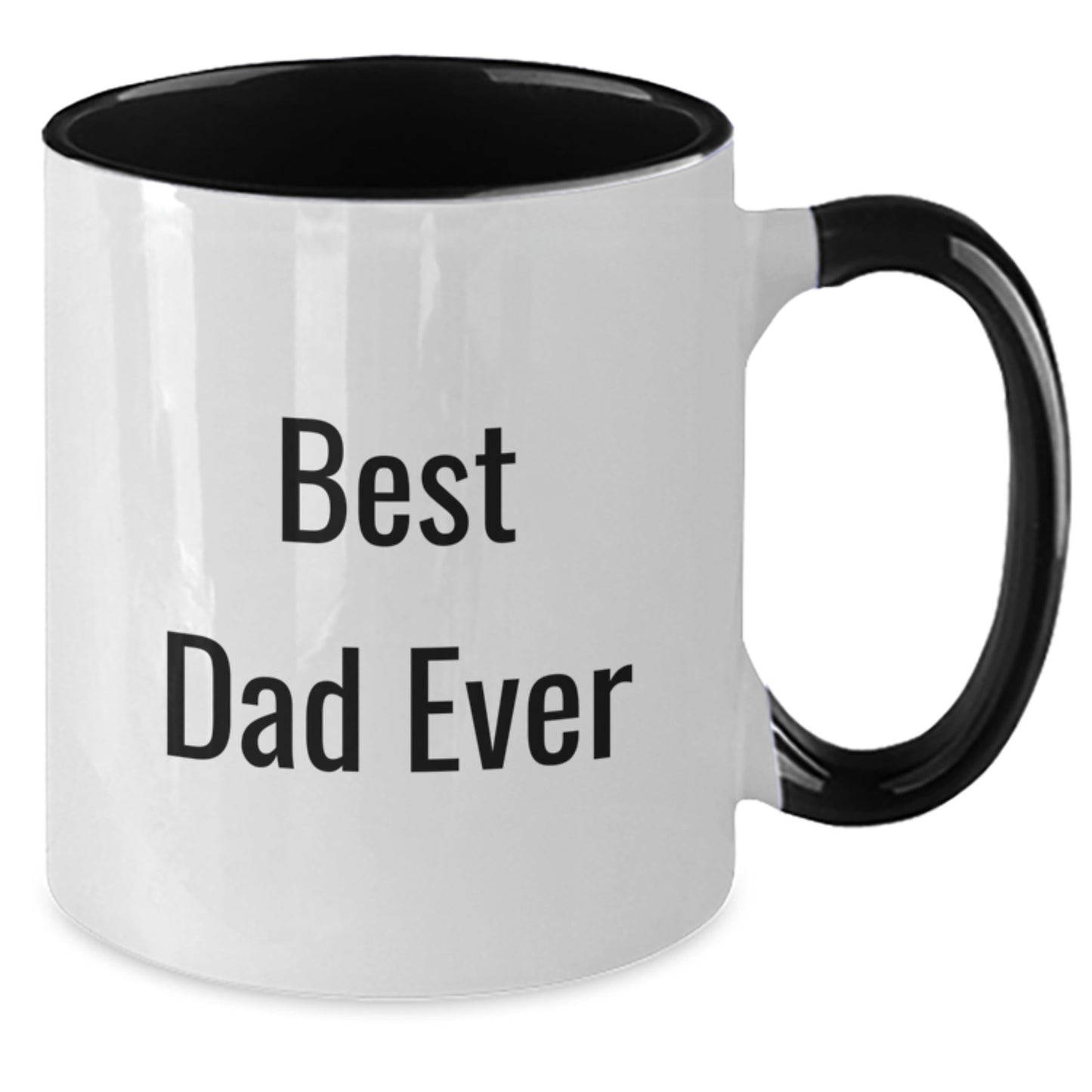 Funny Best Dad Ever Two Tone Coffee Mug Gifts from Men to Dad Birthday Unique - Additional