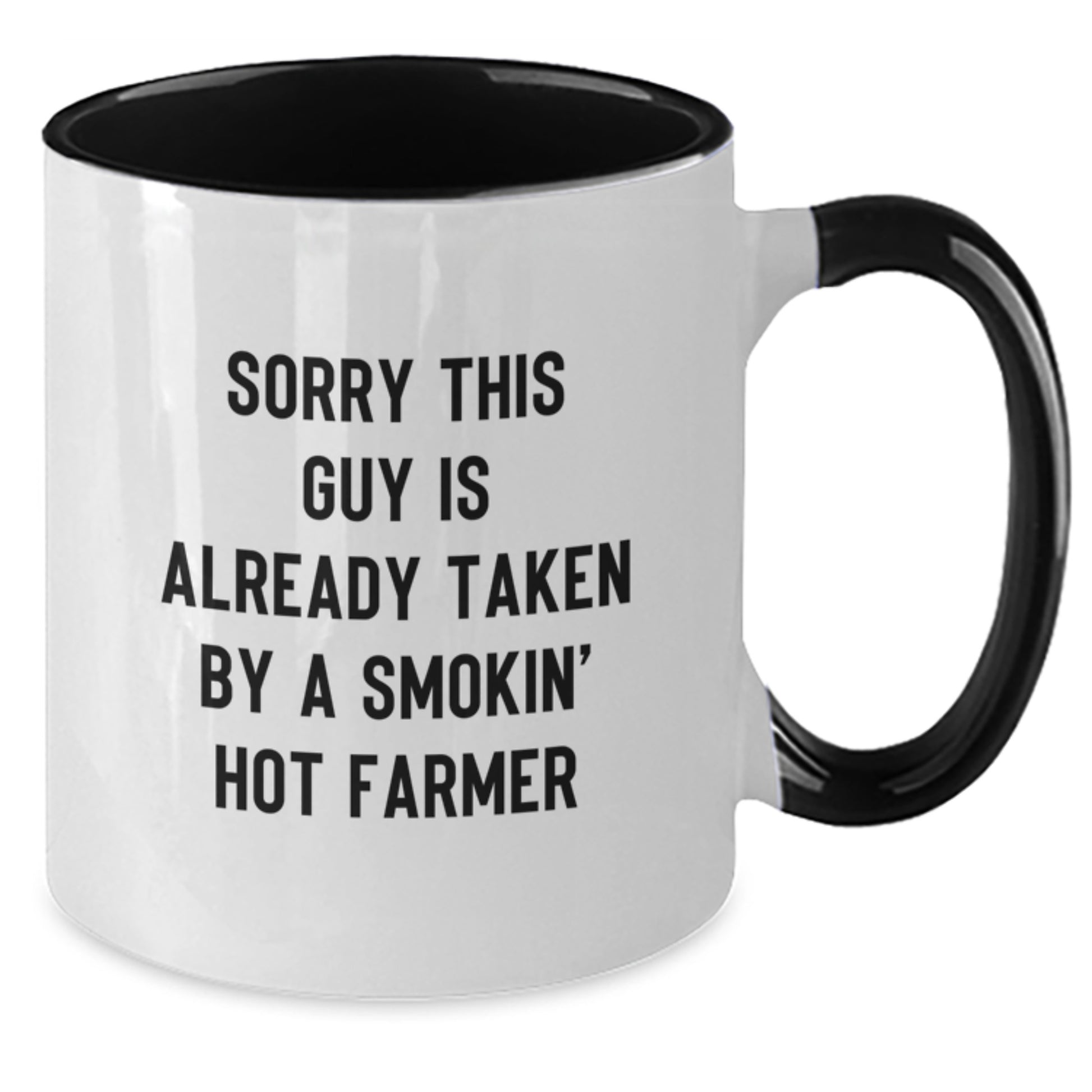 Farmer Funny Gifts, Sorry This Guy Is Already Taken, Two Tone Coffee Mug for Men, Women, or Friends, Graduation Unique Gifts from Family, Coworkers, or Friends - Additional