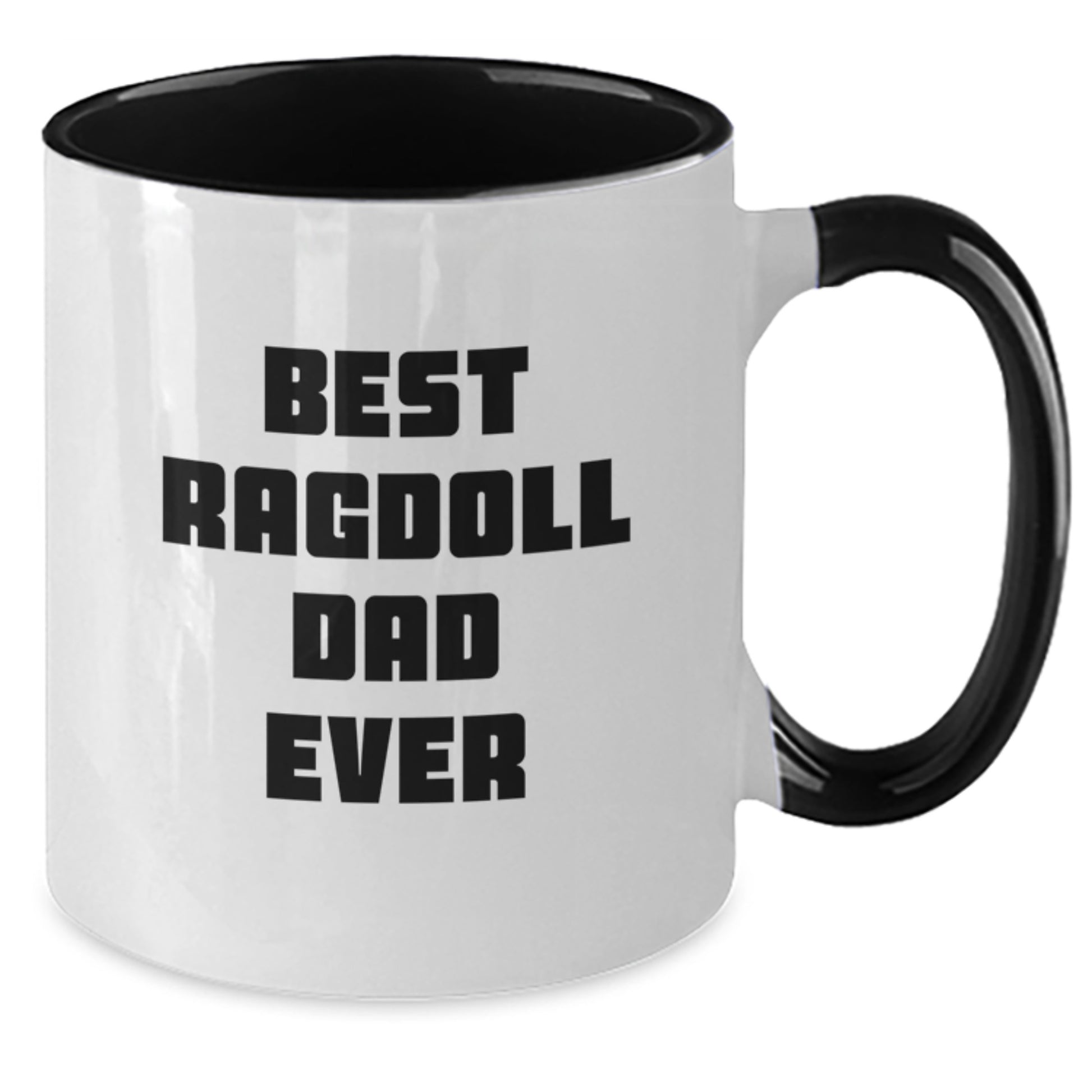 Funny Ragdoll Cat Gifts for Best Ragdoll Dad Ever, Two Tone Coffee Mug, Birthday Unique Gifts from Friends - Additional