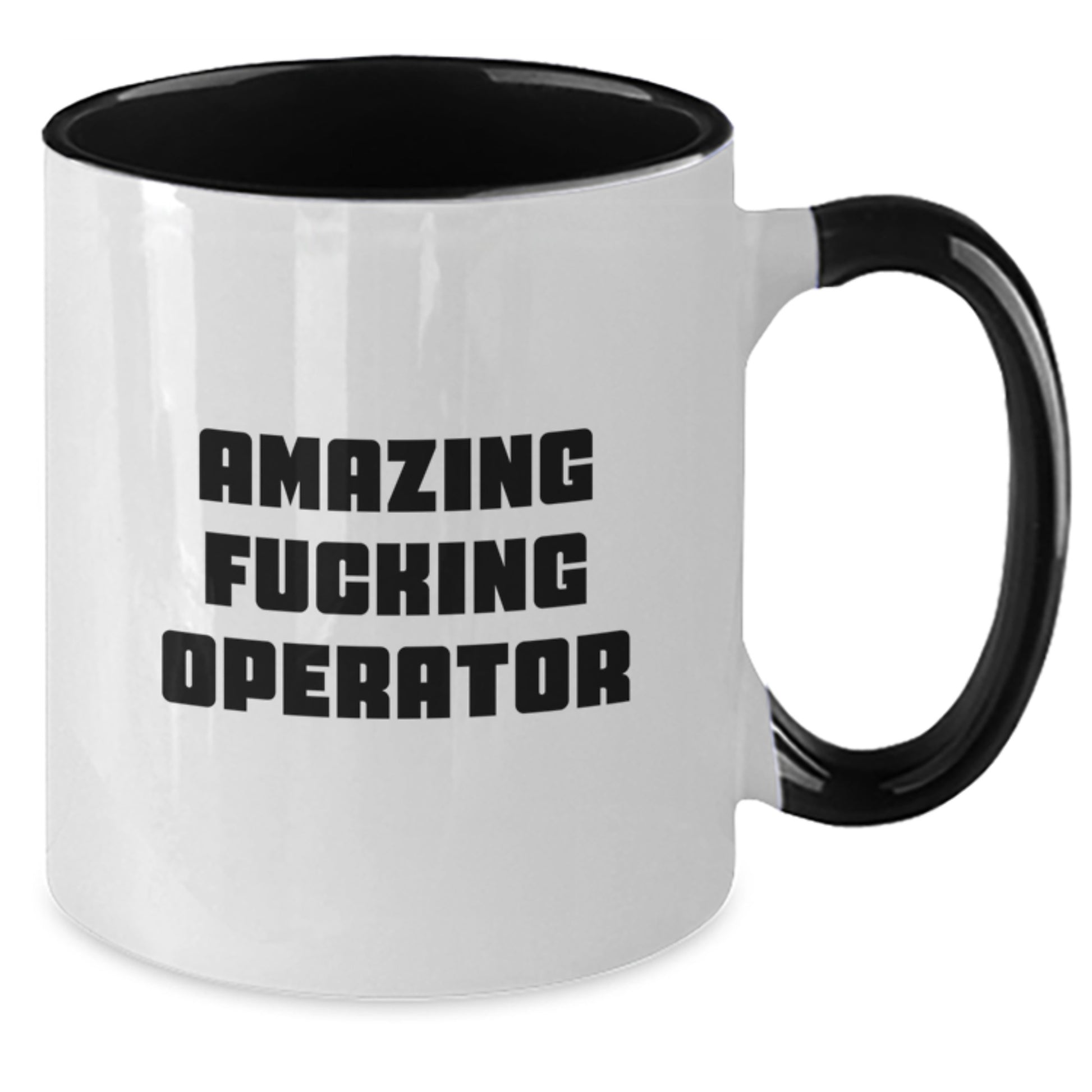Funny Operator Gifts from Friends, Operator Two Tone Coffee Mugs, Christmas Unique Presents for Operator, Amazing F--king Operator Quote - Additional