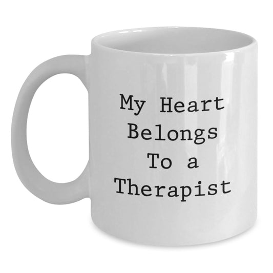 Funny Gifts from Men to Therapists, My Heart Belongs To A Therapist Christmas Unique Gifts for Therapists - Main