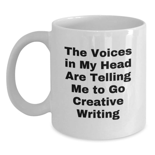 Funny Creative Writing White Coffee Mug Gifts for Writers, Inspire Creativity with Humorous Quotes, Christmas Unique Gifts from Friends, Perfect for Men or Women - Main