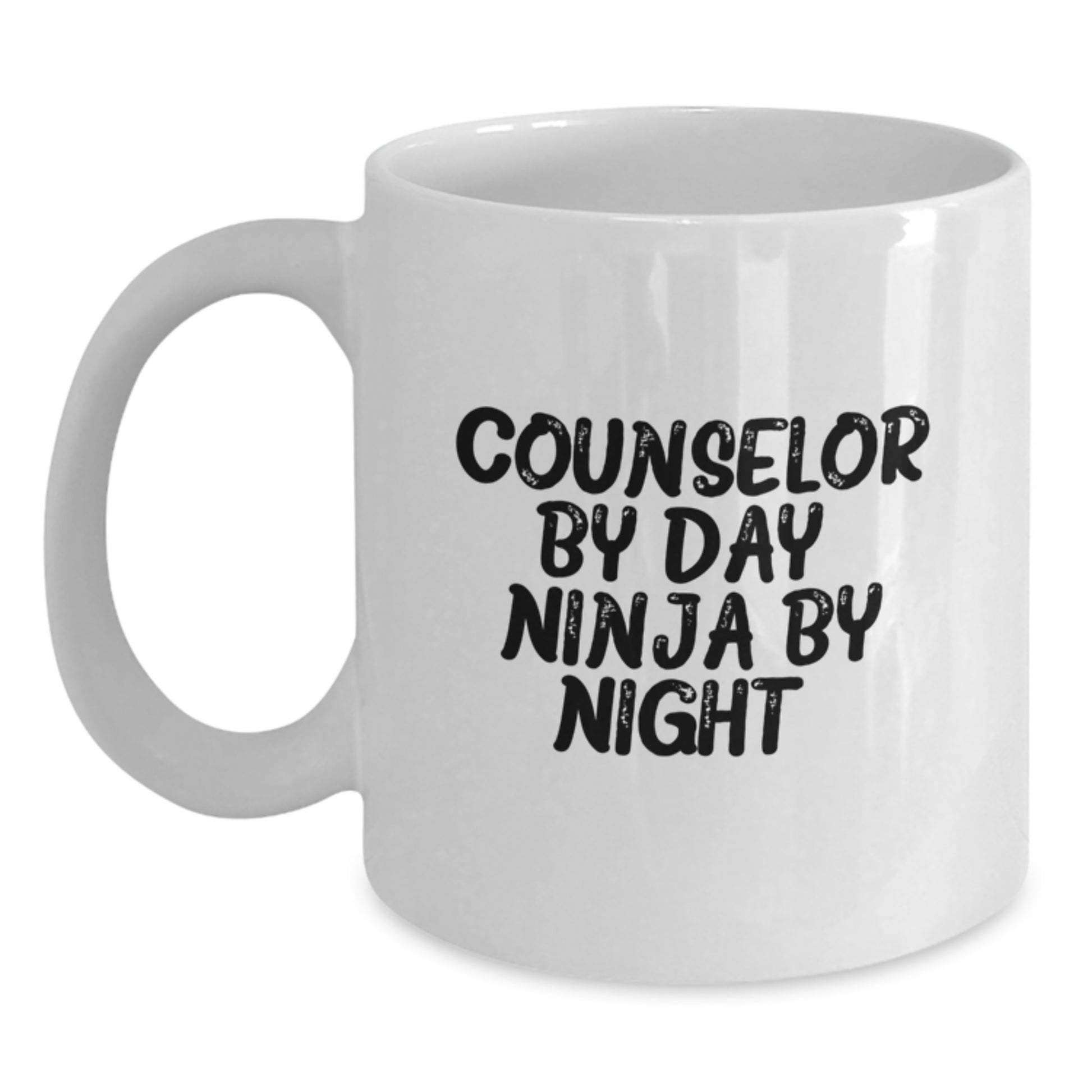 Counselor By Day Gifts, White Coffee Mug for Counselor By Night, Funny Graduation Unique Gifts from Friends to Counselor - Main