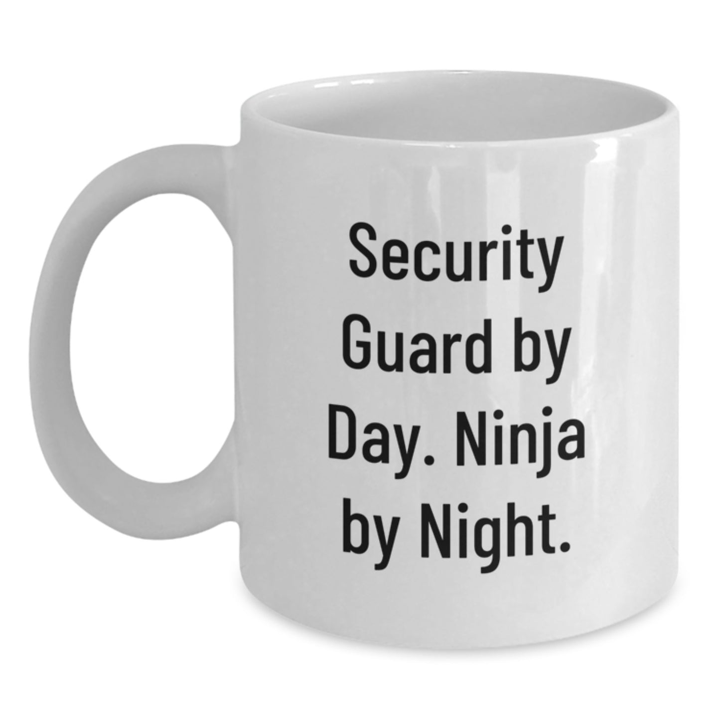 Funny Security Guard Gifts for Men - White Coffee Mug 'Security Guard By Day Ninja By Night' - Perfect Unique Christmas Unique Gifts from Friends to Family - Main