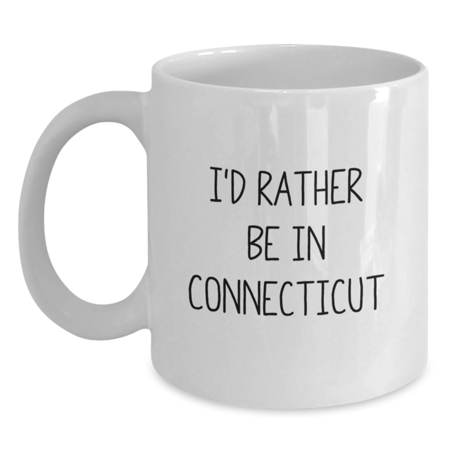 Funny Gifts from Friends for Connecticut Lovers, White Coffee Mug, Perfect for Christmas Morning - Main