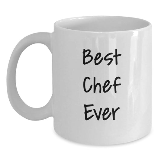 Funny Chef White Coffee Mugs Gifts from Friends and Family - Christmas Unique Gifts for Chef - Best Chef Ever White Ceramic Mug - Main