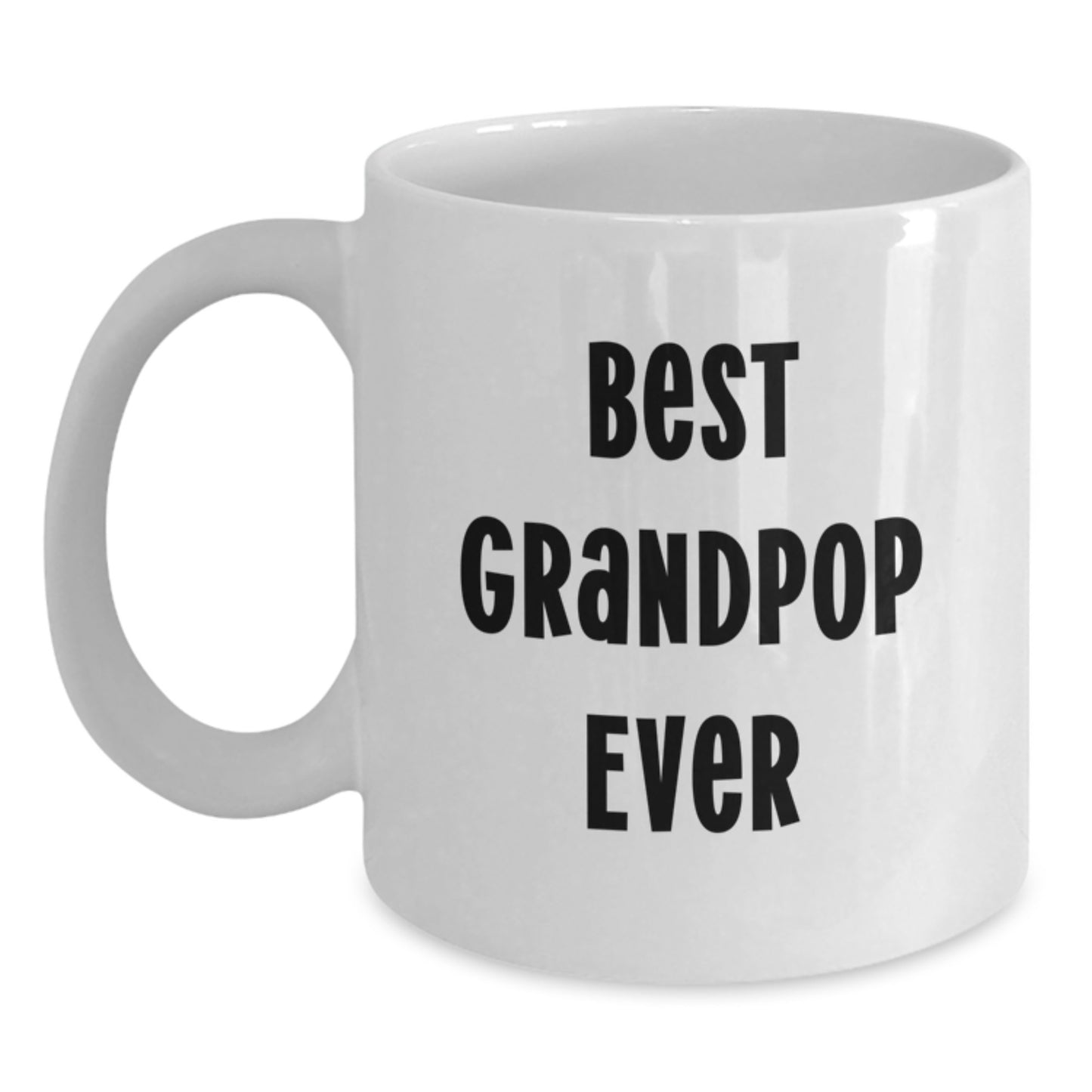 Funny Grandpop Gifts Ideas for Men, White Coffee Mug, Best Grandpop Ever, Christmas Unique Gifts from Grandparents to Grandpop - Main