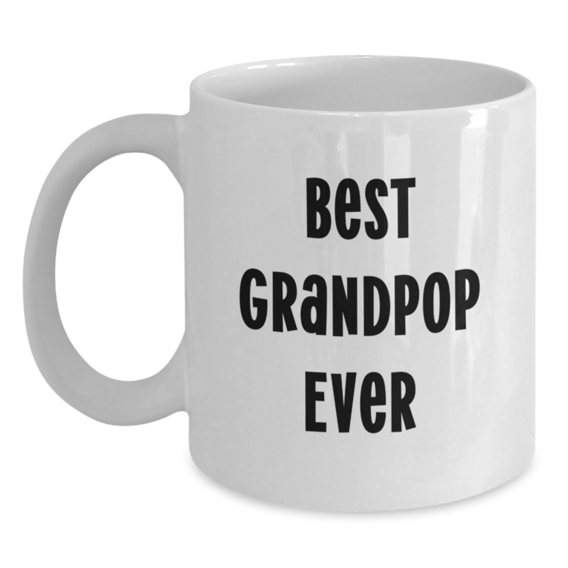 Funny Grandpop Gifts Ideas for Men, White Coffee Mug, Best Grandpop Ever, Christmas Unique Gifts from Grandparents to Grandpop - Main