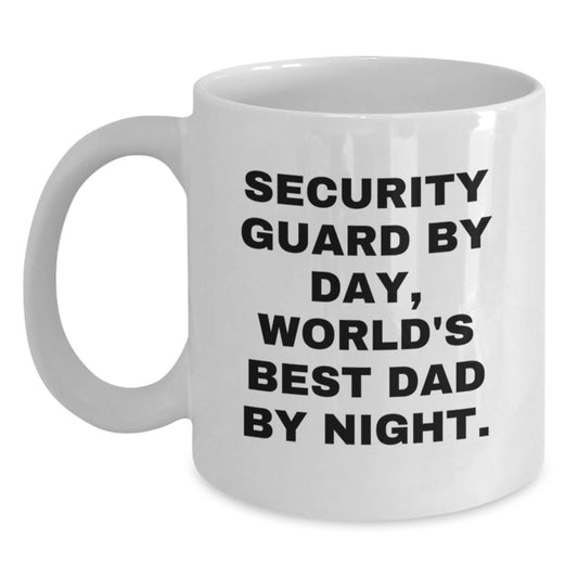 Funny Security Guard White Coffee Mug, Gifts from Dad for Security Guard Valentine's Unique - Main