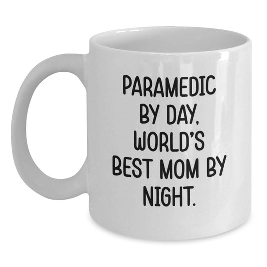 Funny Rescue Worker Gifts for Men, Rescue Worker White Coffee Mug, Rescue Worker By Day, World's Best Mom Gifts from Family, Unique Christmas Unique Gifts for Rescue Workers - Main