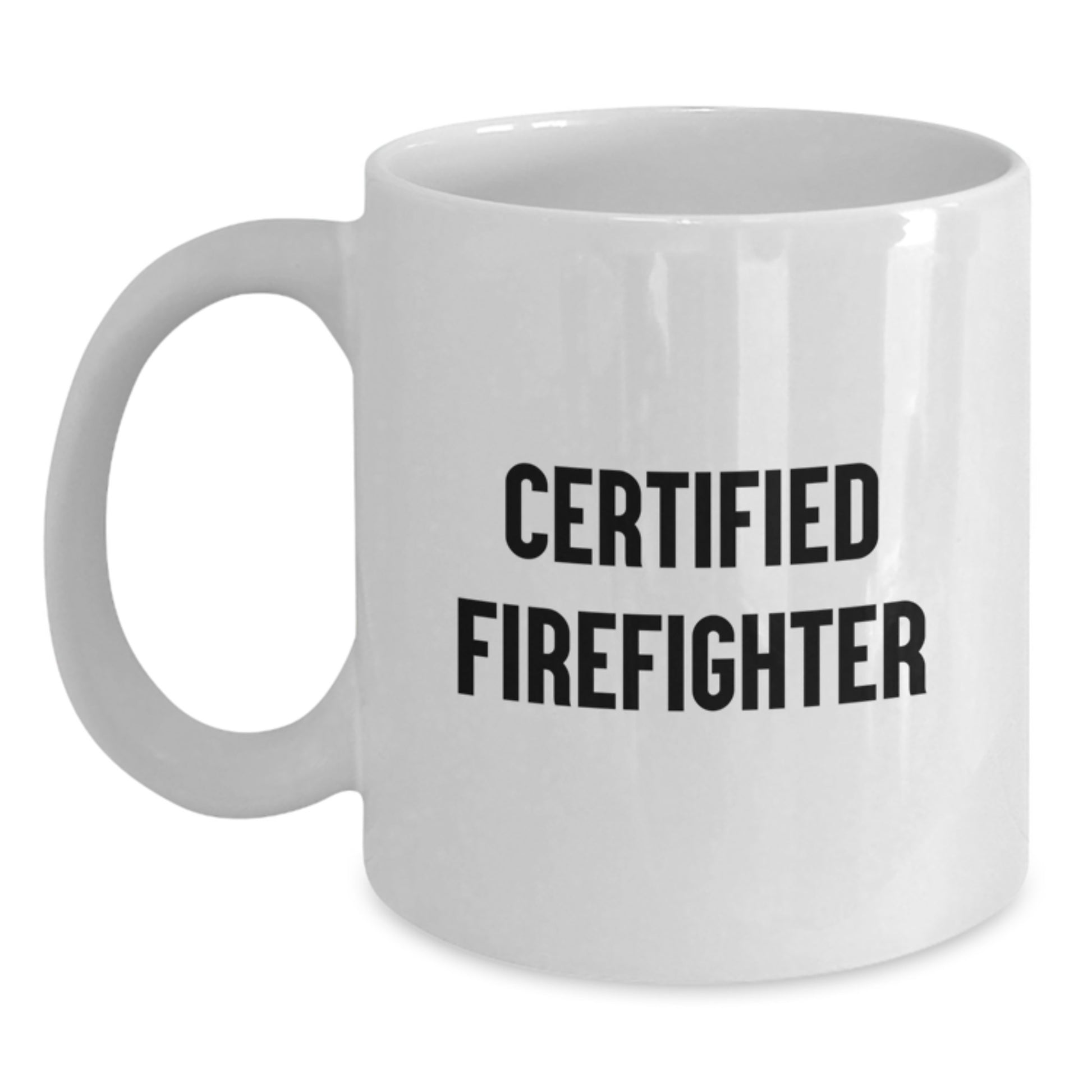 Funny Firefighter Gifts from Friends for Men's Graduation Unique White Coffee Mug - Main