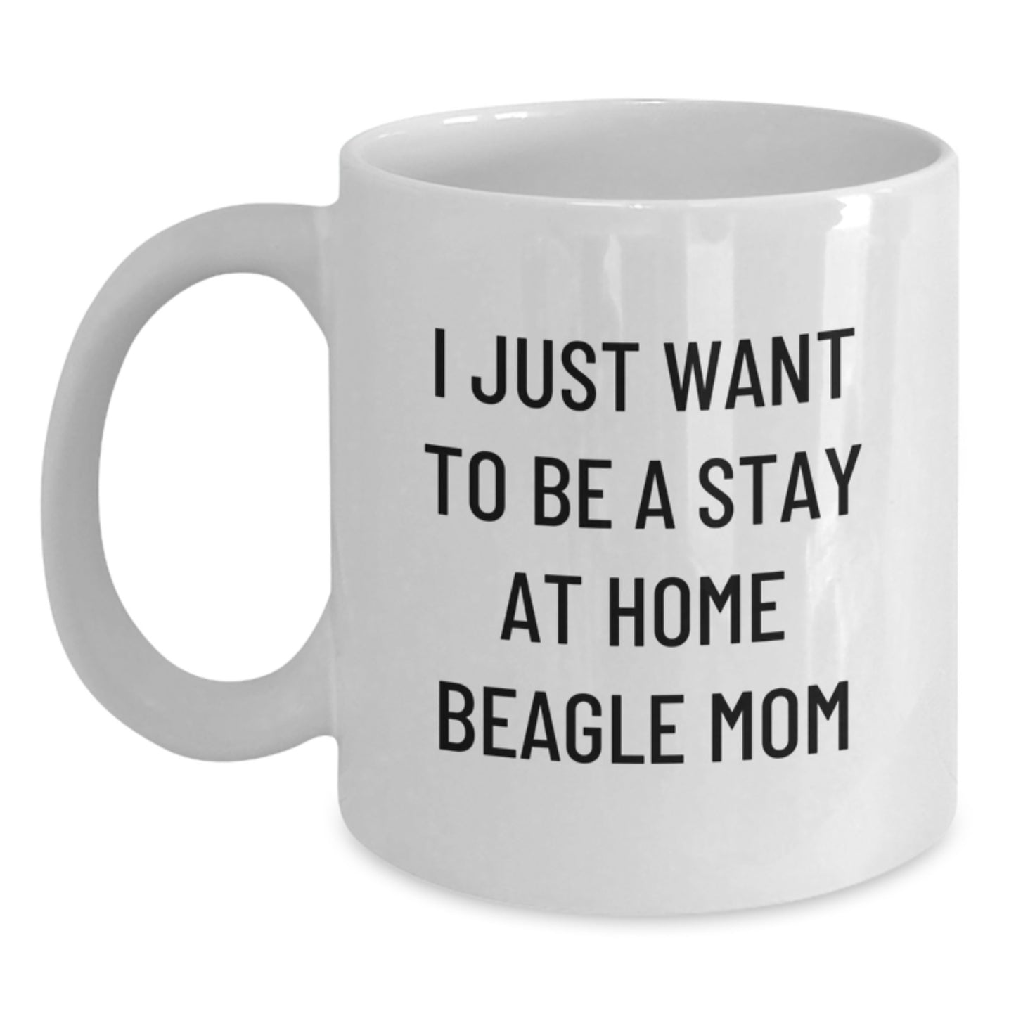 Funny Beagle Dog Gifts for Beagle Mom, White Coffee Mug, Christmas Unique Presents from Mom to Beagle Lover - Main