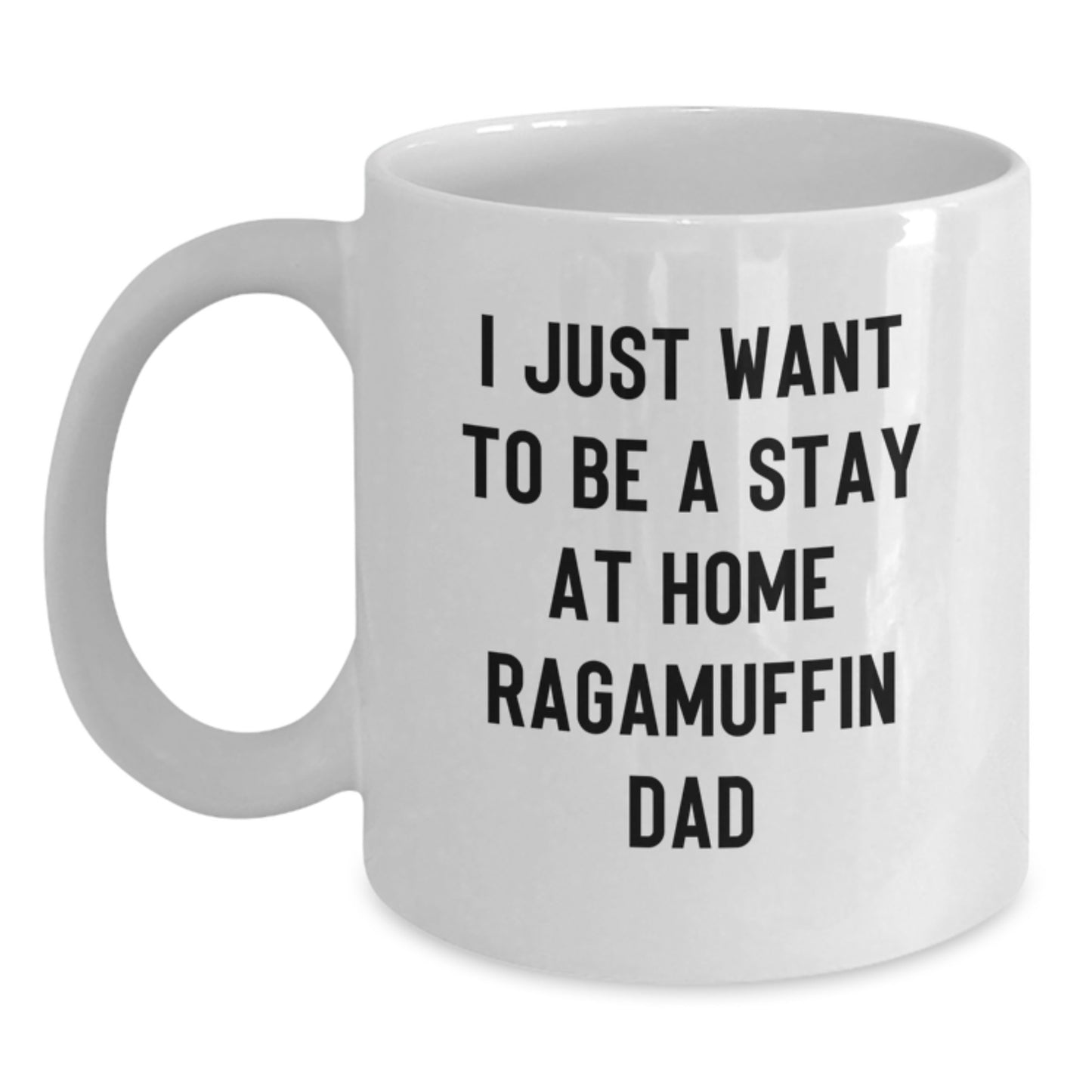 Funny Ragamuffin Cat Gifts for Cat Lovers, Valentine's Unique Coffee Mugs for Him, White Ceramic Mug for Stay at Home Dad - Main