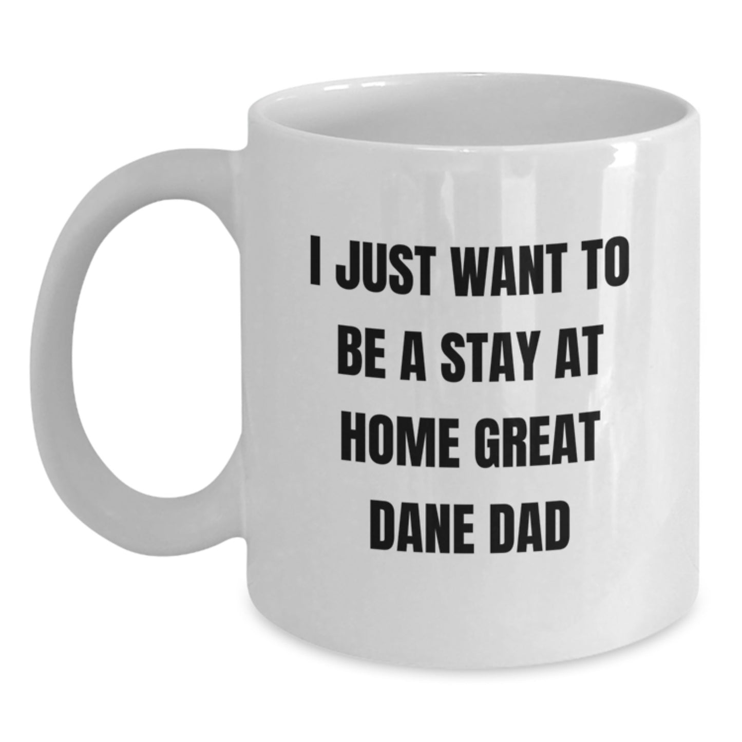 Funny Great Dane Dog Dad Gifts for Him - White Coffee Mug from Friends - 11oz or 15oz, Best Dad Ever Quote - Main