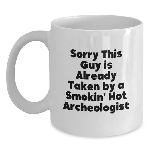 Funny Archeologist White Coffee Mug Gifts from Friends, Perfect for Christmas Unique Gifts for Archeologist Men, Women, Family - Main