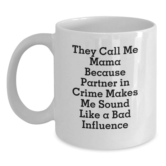 Mama's Christmas Unique Gift Idea, Funny Quote White Coffee Mug, Gifts from Family to Mama, 11oz/15oz Ceramic Mug - Main