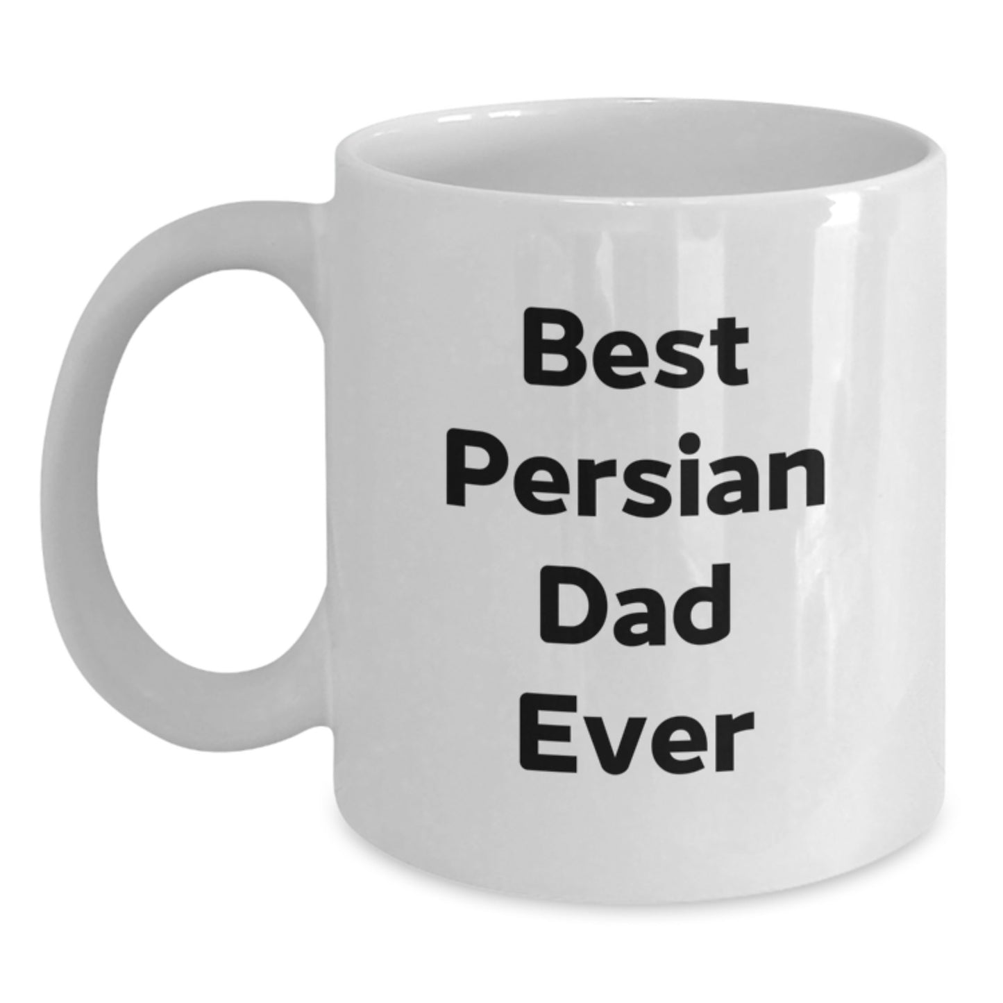 Funny Persian Cat Lover Gifts from Dad for Birthday, White Coffee Mug with 'Best Persian Dad Ever' Quote - Main
