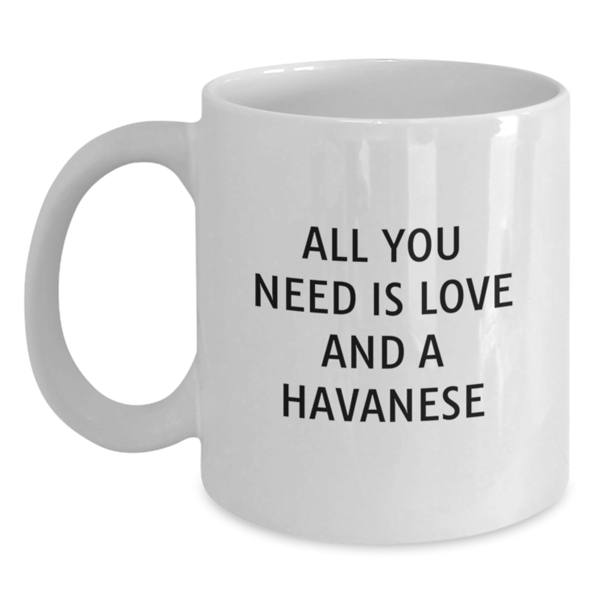Funny Havanese Dog Lover Gifts from Family for Him, Her, or Friends - All You Need Is Love And A Havanese, White Coffee Mug, Graduation Unique Gifts - Main