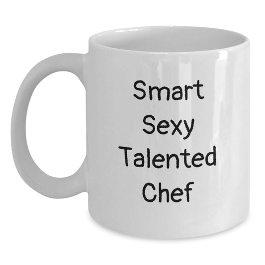 Funny Chef White Coffee Mug Gifts for Men from Friends and Family - Christmas Unique Ideas - Main
