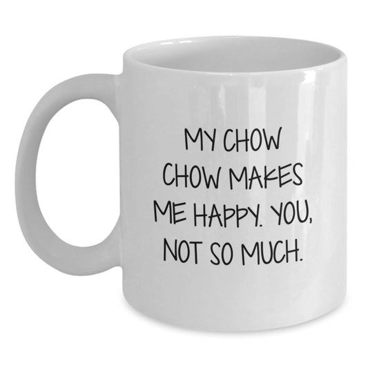 Funny Chow Chow Dog Lovers Gifts for Men Valentine's Unique White Coffee Mugs Gifts from Family Friends - Main