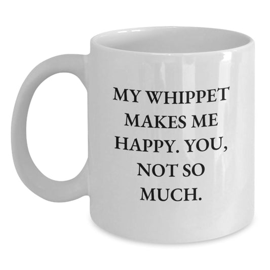 Whippet Dog Lovers Funny Gifts from Men to Family for Graduation Unique White Coffee Mugs - Main