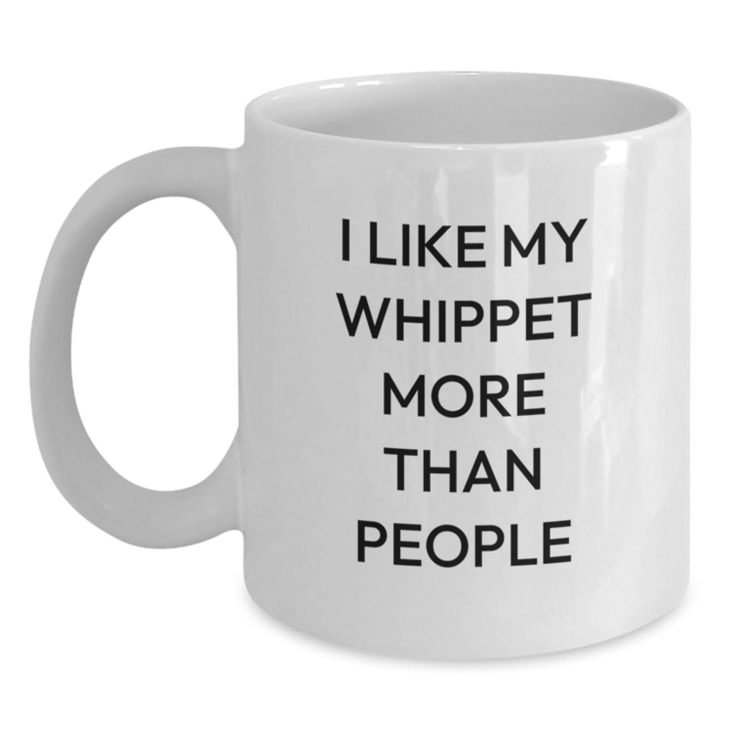 Whippet Dog Lover Gifts from Friends for Birthday Unique Mugs, Funny Quote Coffee Mug for Women, Men, Family, White Ceramic, Microwave Safe - Main