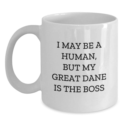 Funny Great Dane Dog Gifts from Friends for Men White Coffee Mug Valentine's Unique - Main