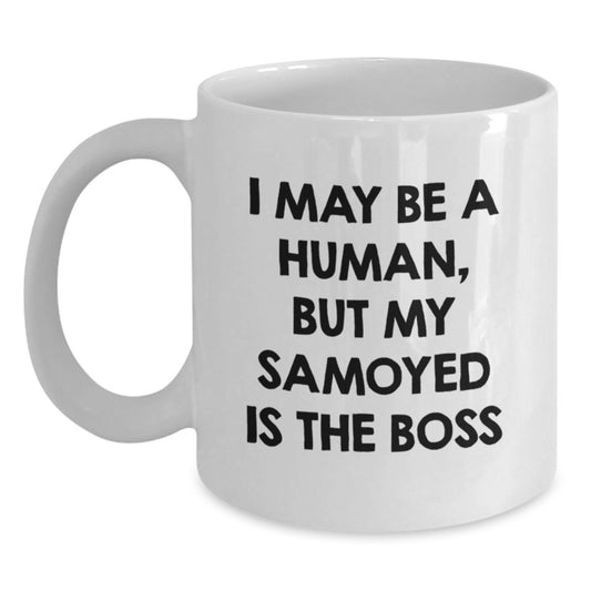 Funny Samoyed Dog White Coffee Mug Gifts from Men for Valentine's Unique - Main