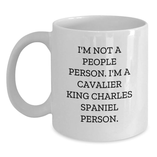 Cavalier King Charles Spaniel Dog Lovers Funny White Coffee Mug Gifts from Family Friends - Main