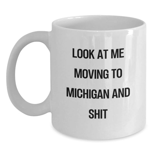 Funny Michigan Gifts from Friends to Loved Ones on Valentine's White Coffee Mug - Main