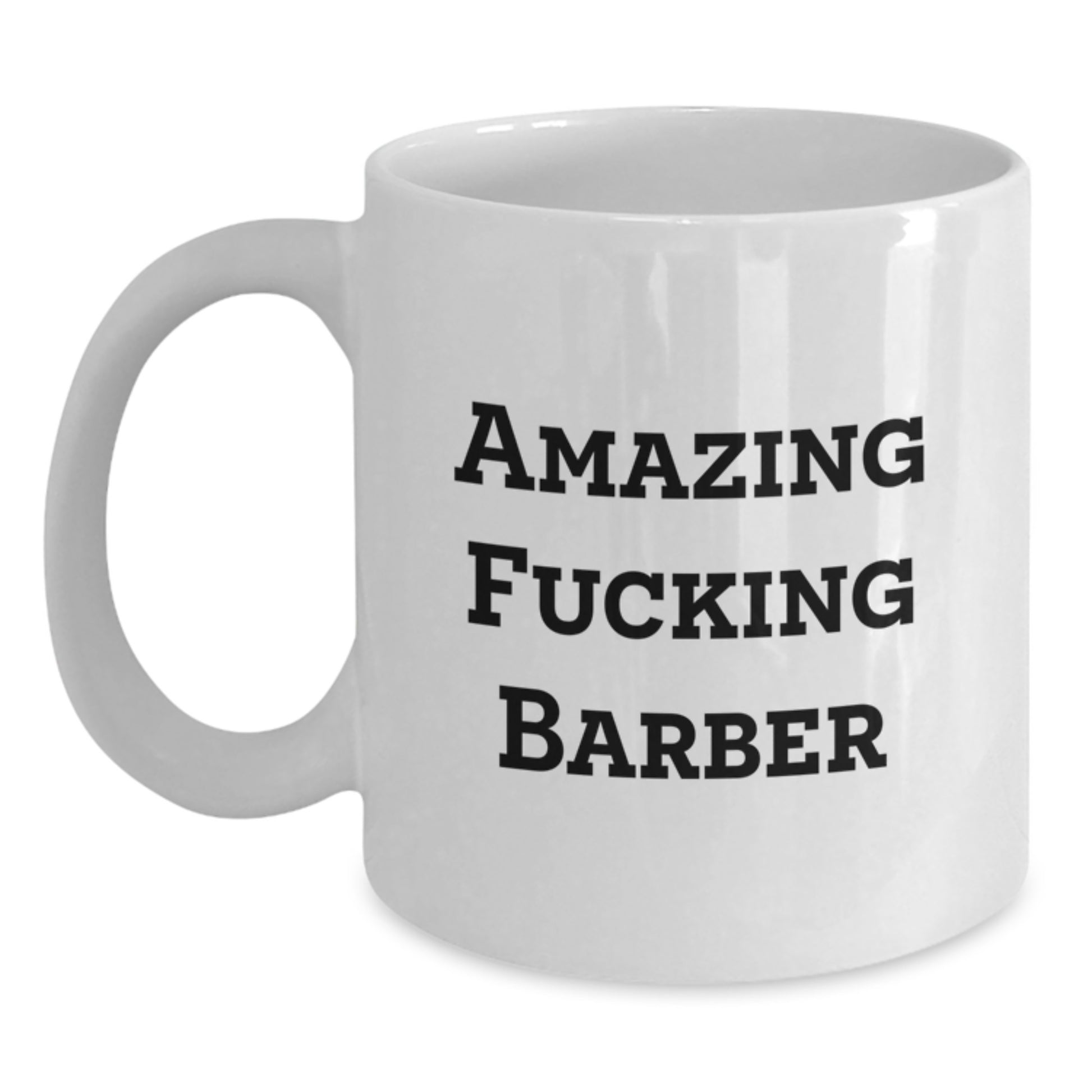 Funny Barber Gifts for Men, White Coffee Mugs from Friends, Unique Christmas Unique Gifts for Barber - Main