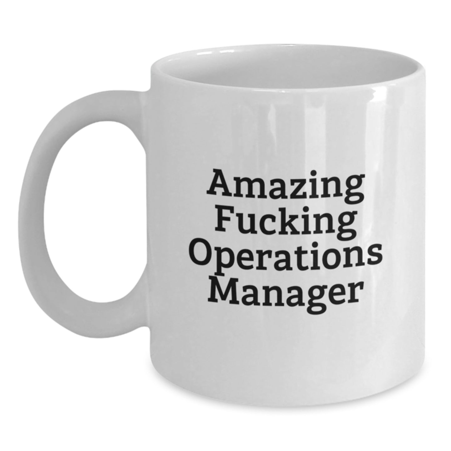Funny Operations Manager Gifts for Him, White Coffee Mug Perfect for Office Christmas Unique Gifts from Men to Operations Manager Friends - Main