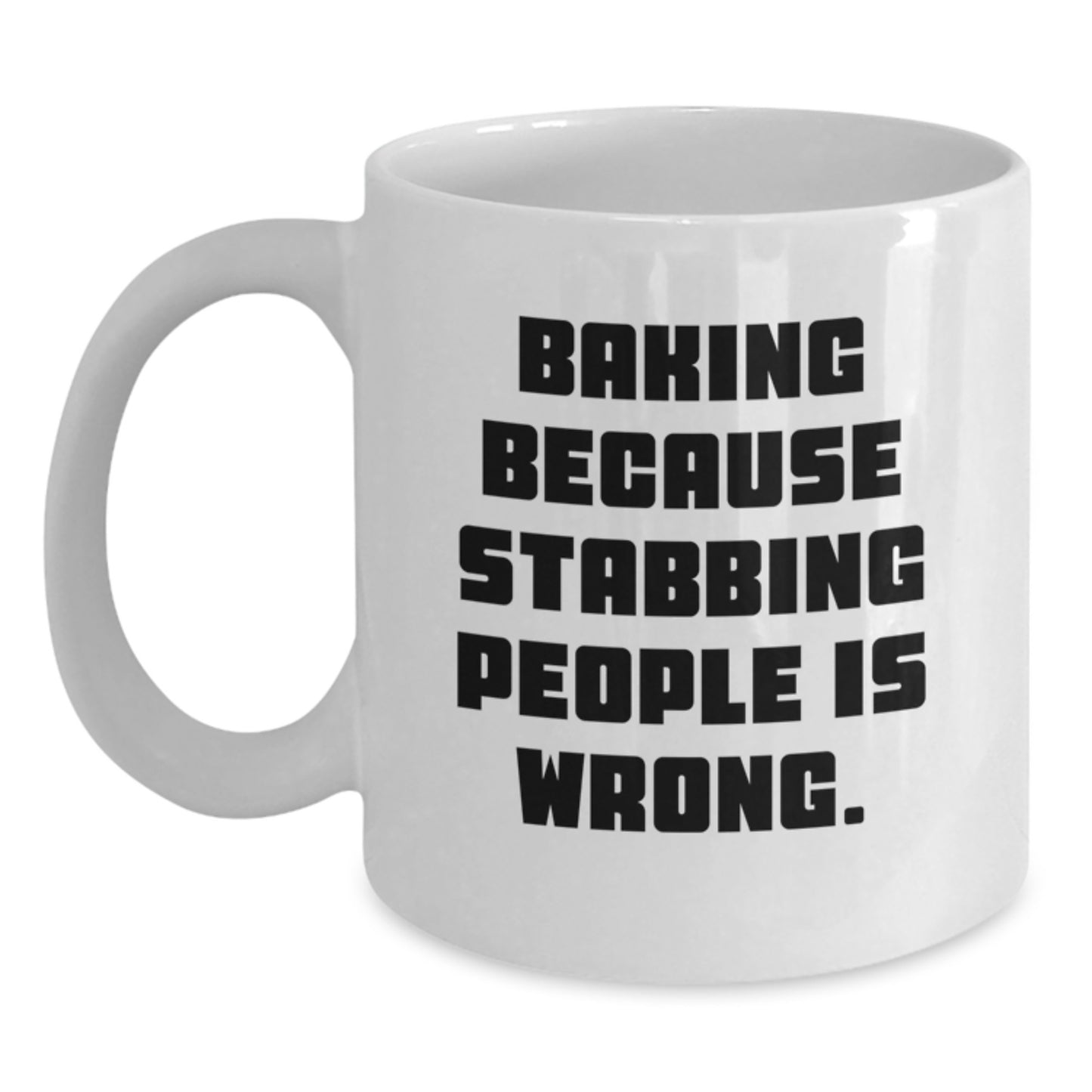 Funny Baking Gifts for Women from Men - White Coffee Mug with Baking Quote - Unique Christmas Memorable Presents - Main