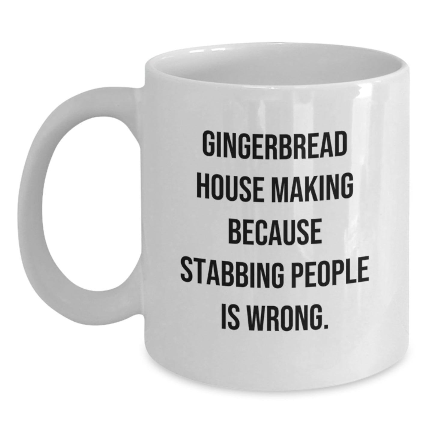 Funny Gingerbread House Making Gifts for Men, White Coffee Mugs, Gifts from Women, Gingerbread House Making Enthusiasts, Christmas Unique Mugs - Main