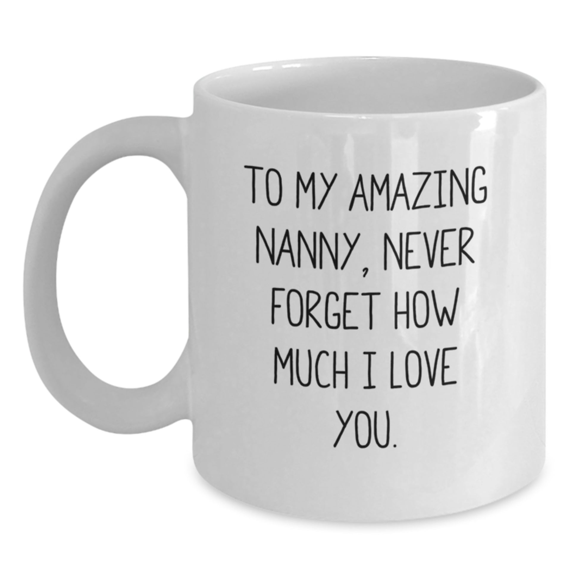 Funny Nanny Gifts from Men, White Coffee Mugs with To My Amazing Nanny Quote, Perfect for Christmas Unique Gifts - Main