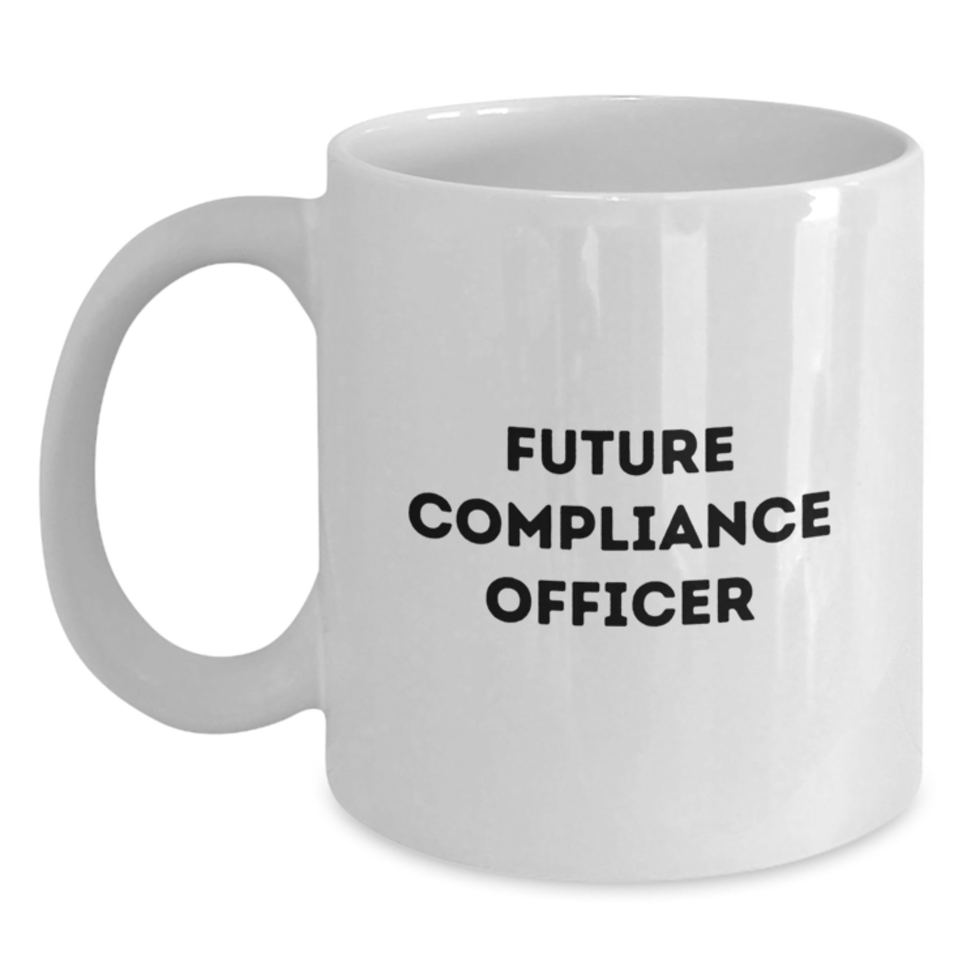 Funny Future Compliance Officer Gifts from Family, White Coffee Mug for Graduation, 'May the Coffee Be with You' - Main