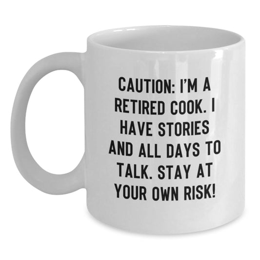 Funny White Coffee Mugs for Cook Lovers Gifts from Men to Cook Friends at Christmas Unique Occasions - Main
