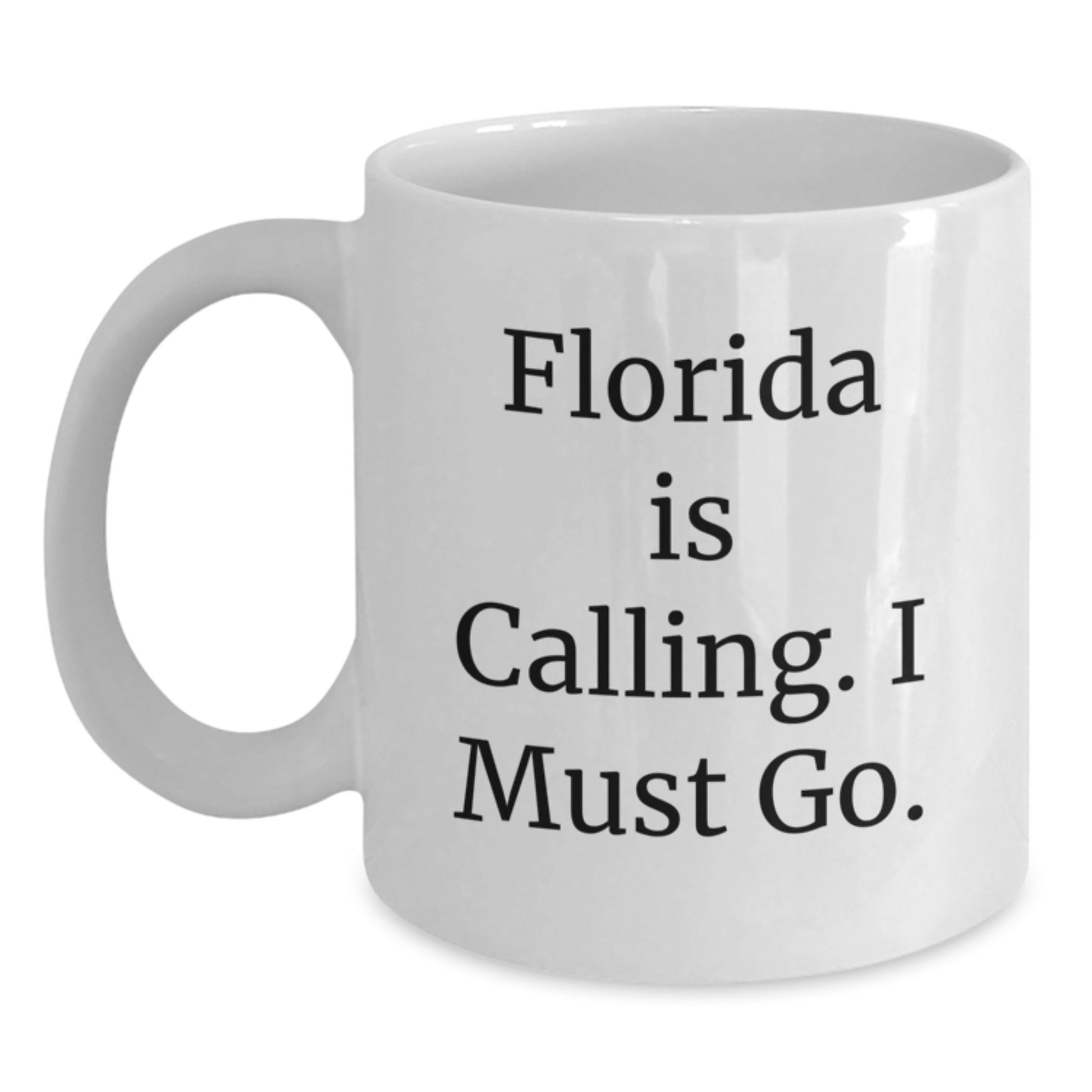Florida White Coffee Mug - Funny Quote Gifts for Florida Lovers from Friends and Family - White Ceramic Christmas Unique Gifts - Main