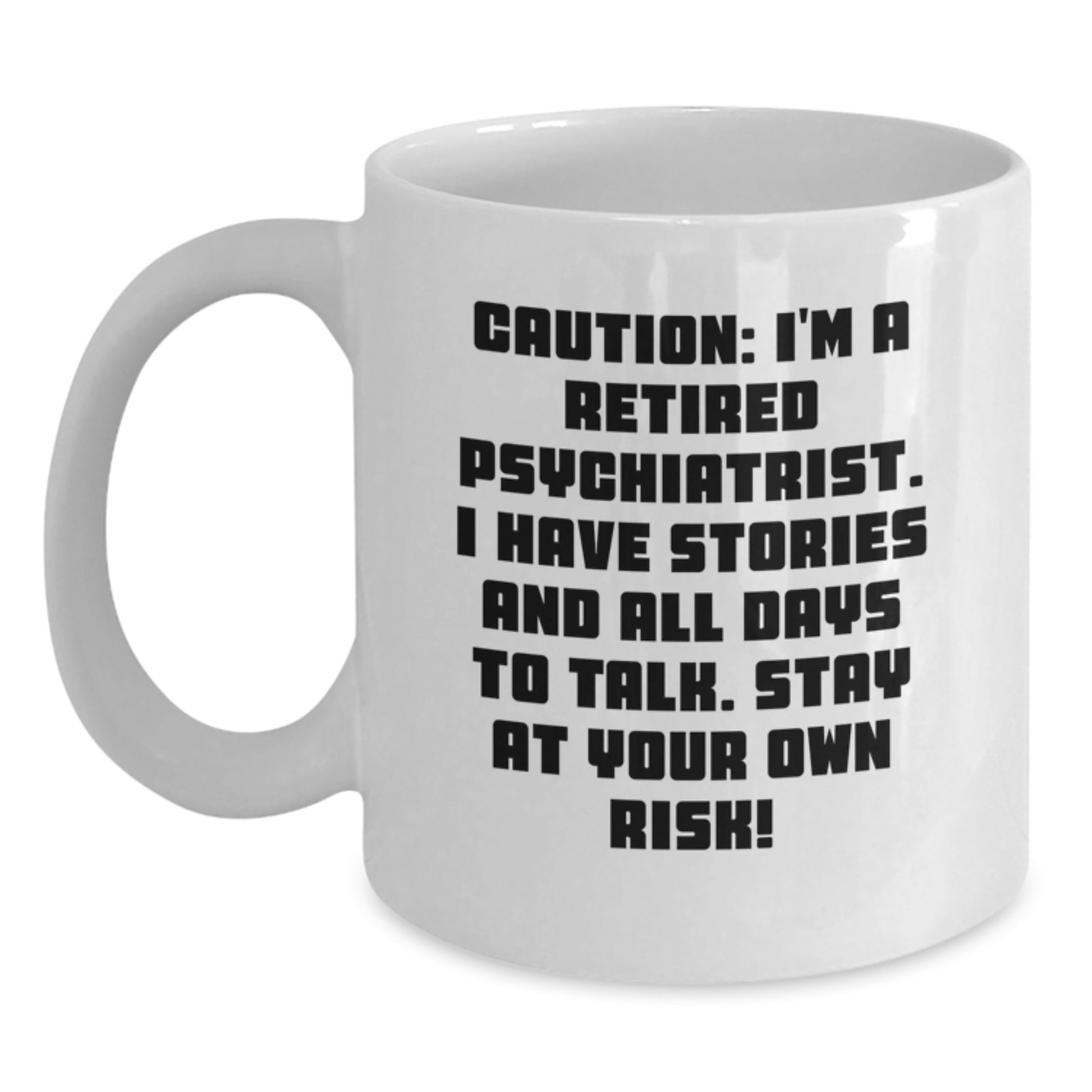 Funny Psychiatrist Gifts for Men - Christmas Unique White Coffee Mugs from Friends, Coworkers, Family - Main