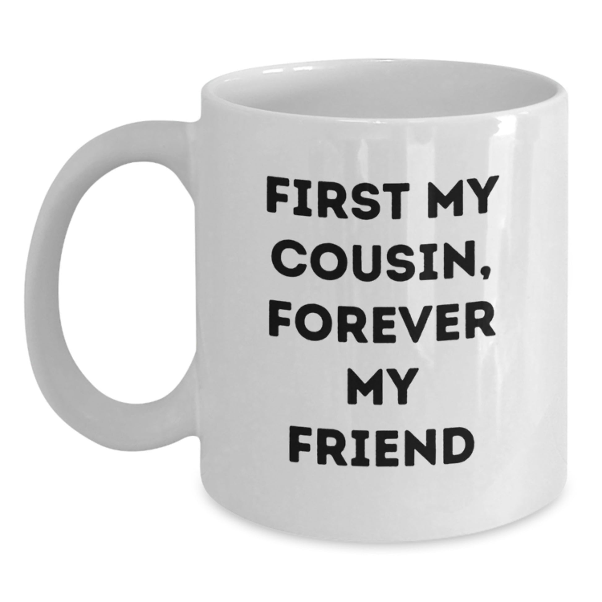 Funny Cousin Gifts from Men to Cousins, White Coffee Mugs with Cousin Quote, Unique Christmas Unique Gifts for Cousins - Main