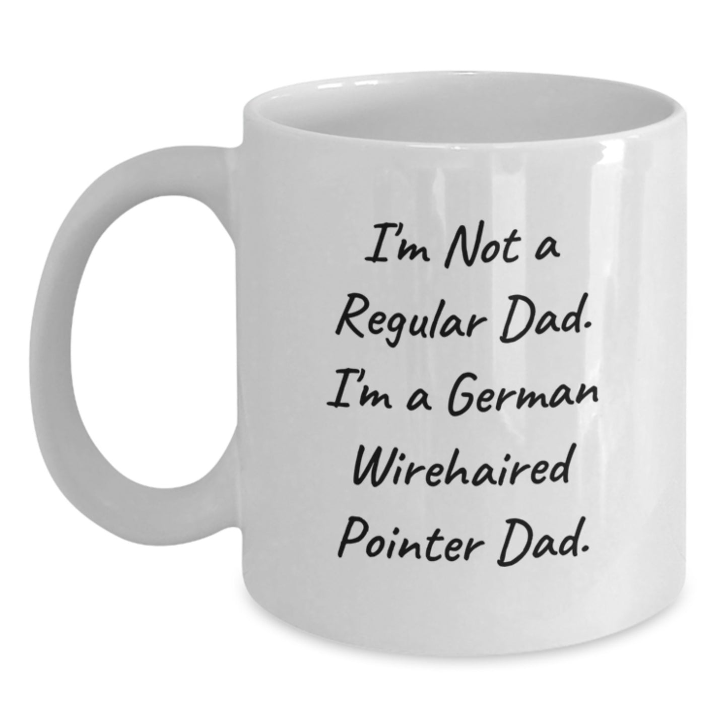 German Wirehaired Pointer Dad Funny Gifts for Men from Friends Family - White Coffee Mug for Graduation - Main