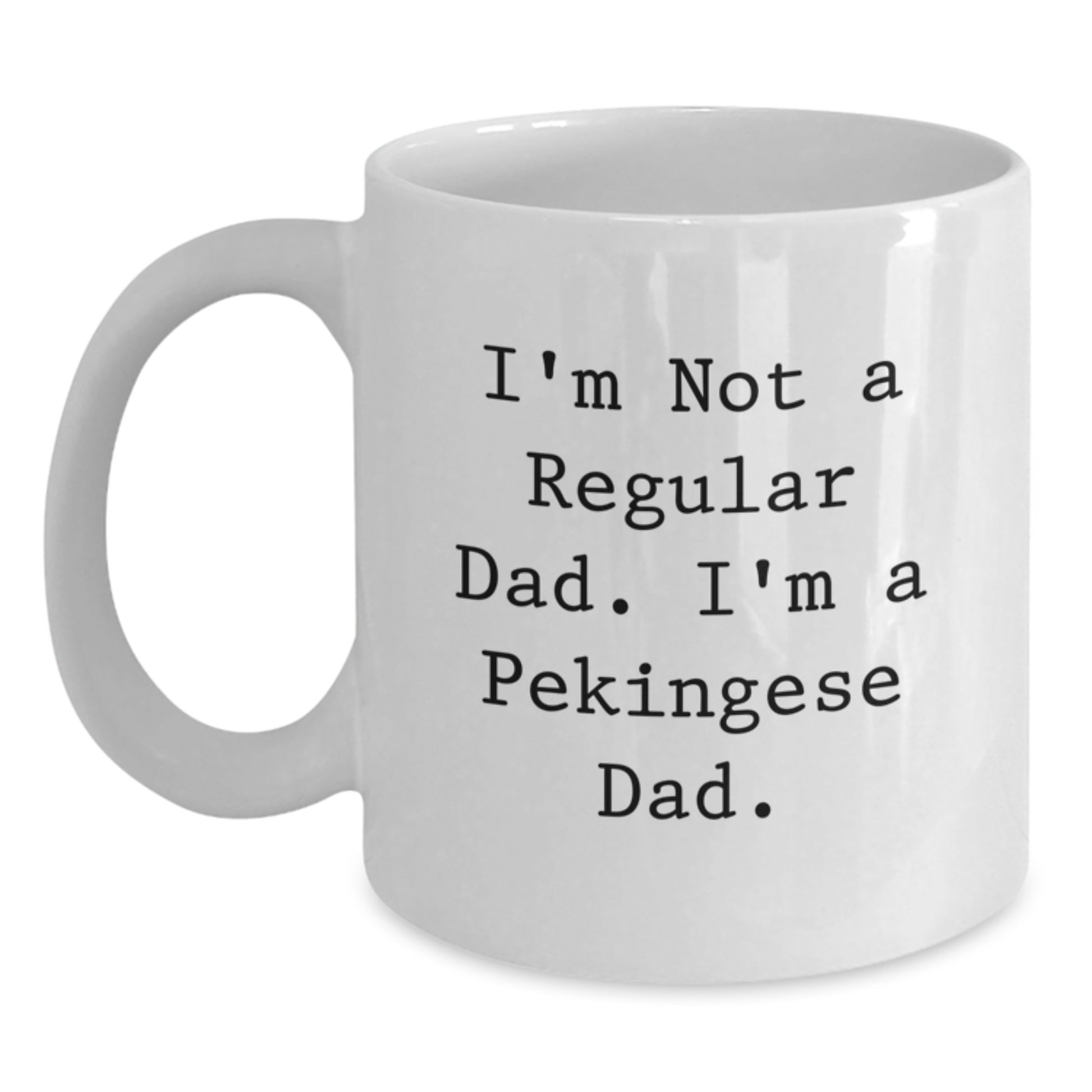 Pekingese Dad White Coffee Mug Funny Gift for Dog Lover Men Friends Family - Main