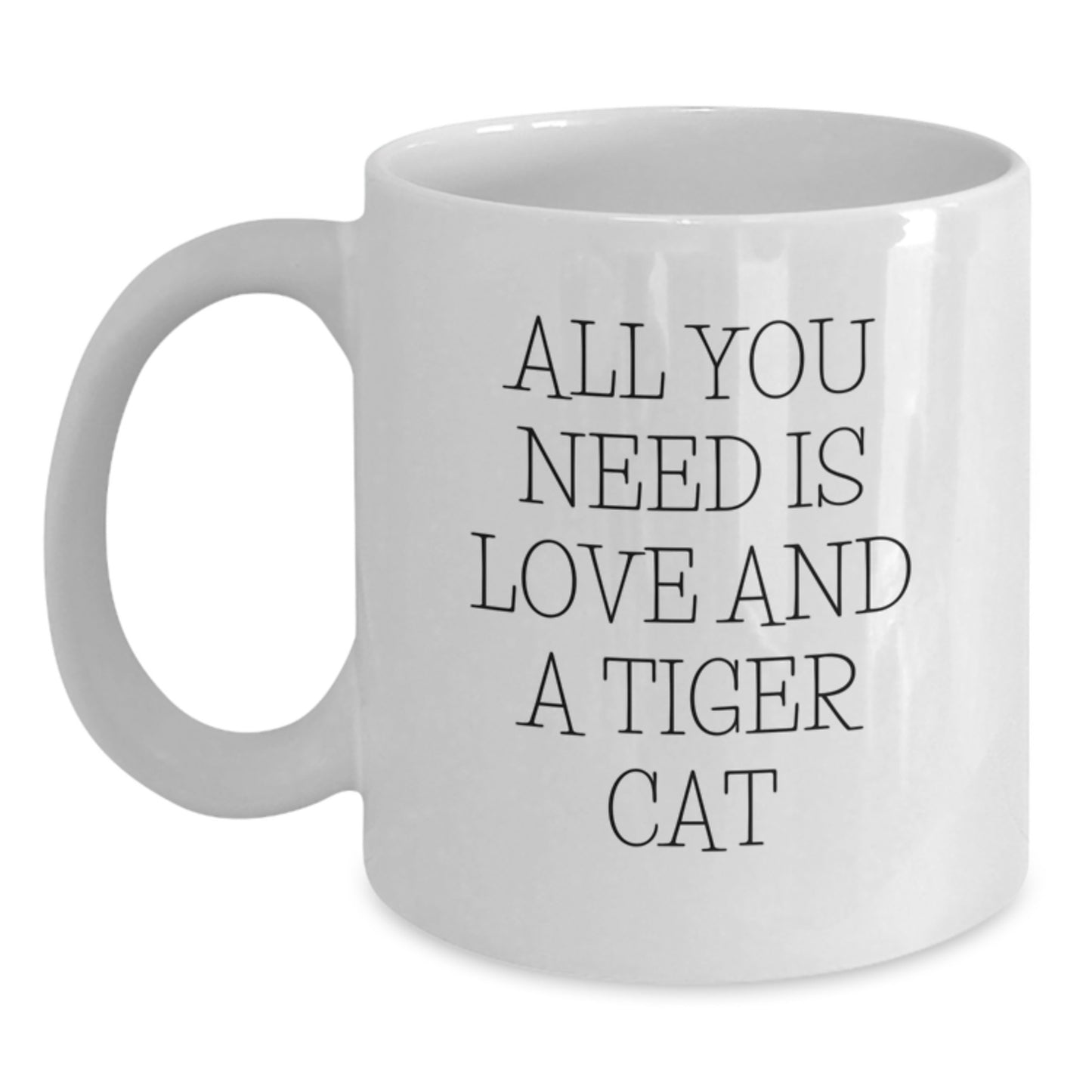 Funny Tiger Cat White Coffee Mug Gifts from Men to Tiger Cat Lovers for Christmas Morning - Main