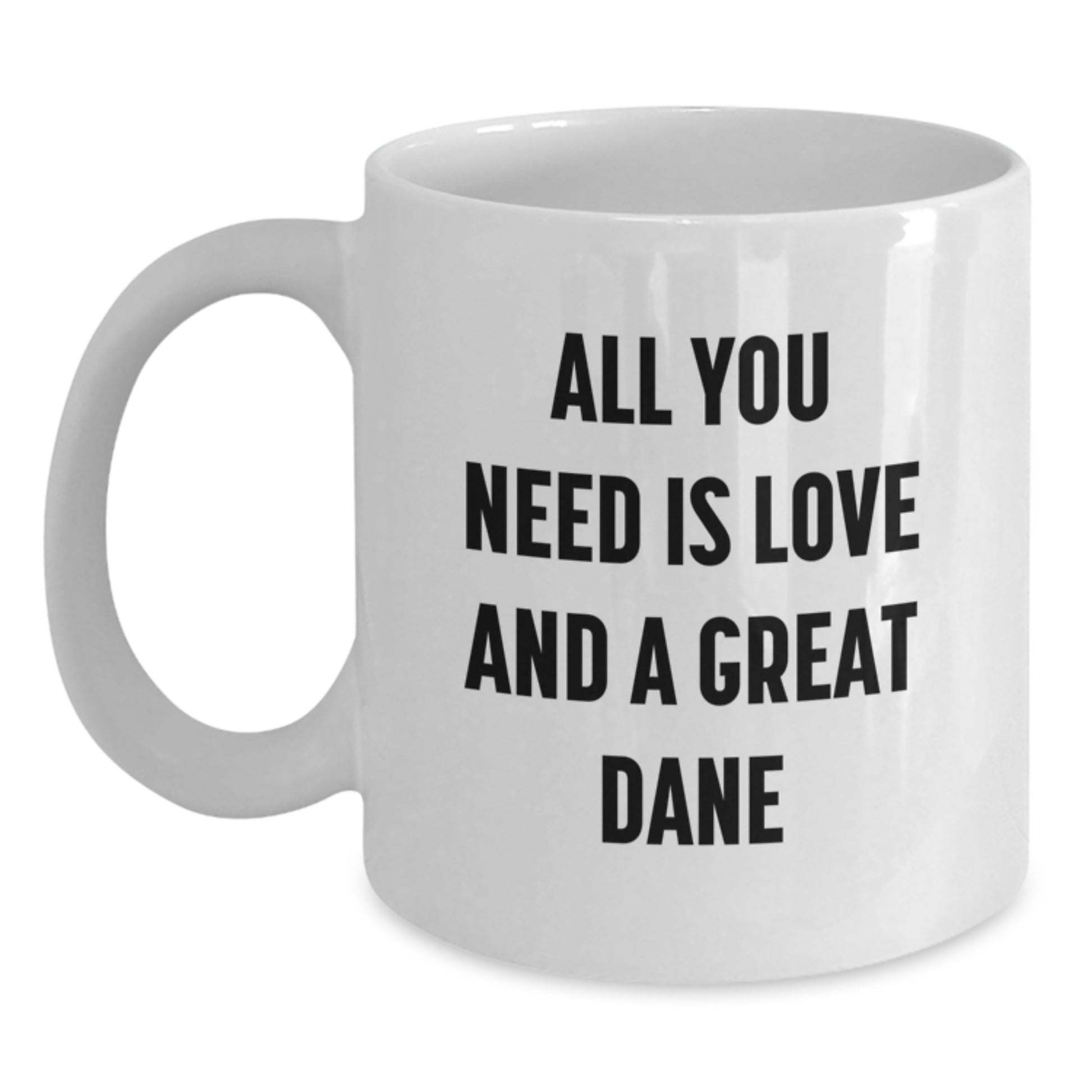 Funny Great Dane Dog White Coffee Mug Gifts from Friends for Christmas Morning - Main